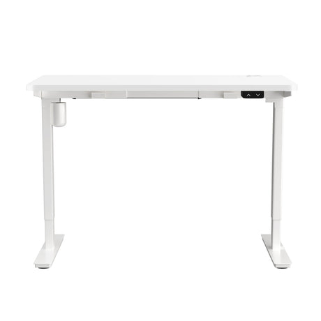 Oikiture Electric Standing Desk Single Motor White 140cm
