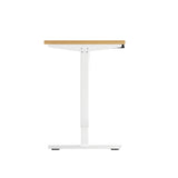 Oikiture Electric Standing Desk Single Motor White&Oak 150cm
