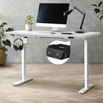 Oikiture Electric Standing Desk Single Motor White 150cm