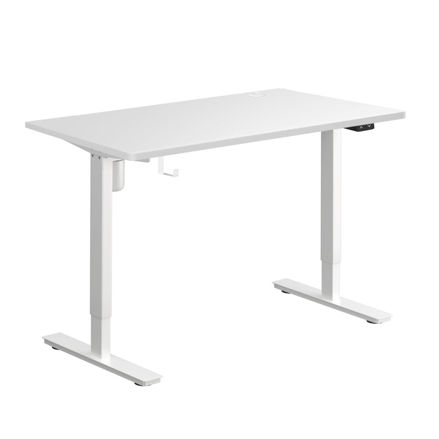 Oikiture Electric Standing Desk Single Motor White 150cm