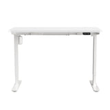 Oikiture Electric Standing Desk Single Motor White 150cm - Front View