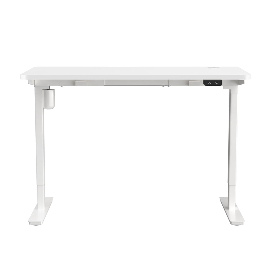 Oikiture Electric Standing Desk Single Motor White 150cm