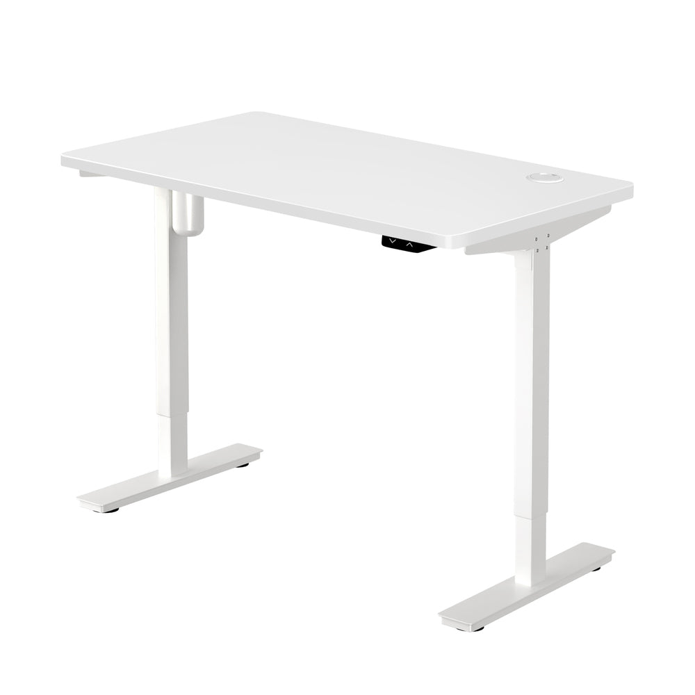 Oikiture Electric Standing Desk Single Motor White 150cm