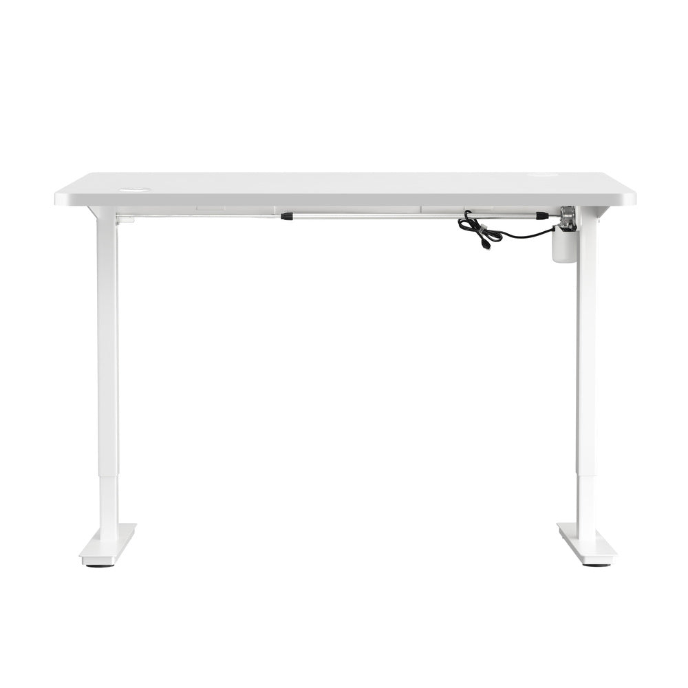 Oikiture Electric Standing Desk Single Motor White 150cm