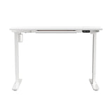 Oikiture 150cm Electric Standing Desk with Drawer Adjustable White - Front View