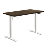 Oikiture Electric Standing Desk Single Motor White&Walnut 150cm