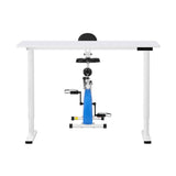 Artiss Under Desk Folding X-Bike with 120cm Automatic Standing Desk Magnetic Resistance White - Side View