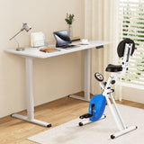 Artiss Under Desk Folding X-Bike with 120cm Automatic Standing Desk Magnetic Resistance White - Close-Up Angle