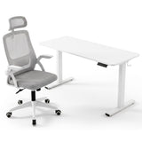 Artiss Standing Desk Office Chair Sit Stand Ergonomic Combo 140cm White