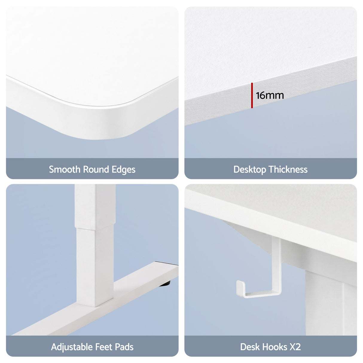 Artiss Standing Desk Office Chair Sit Stand Ergonomic Combo 140cm White