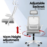 Artiss Standing Desk Office Chair Sit Stand Ergonomic Combo 140cm White - Low Angle