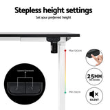 140cm Artiss Electric Standing Desk with Mini Pedal Exercise Bike Home Office - Rear View