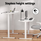 Artiss 120cm Electric Standing Desk with Mini Peal Exercise Bike Home Office - Rear View