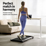 Artiss 120cm Automatic Standing Desk with 400mm Electric Walking Pad Treadmill - Top-Down View