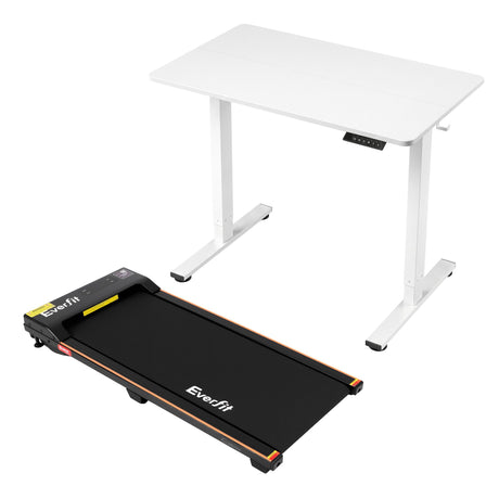Artiss 100cm Standing Desk Treadmill Motorised Home Office White, image 2