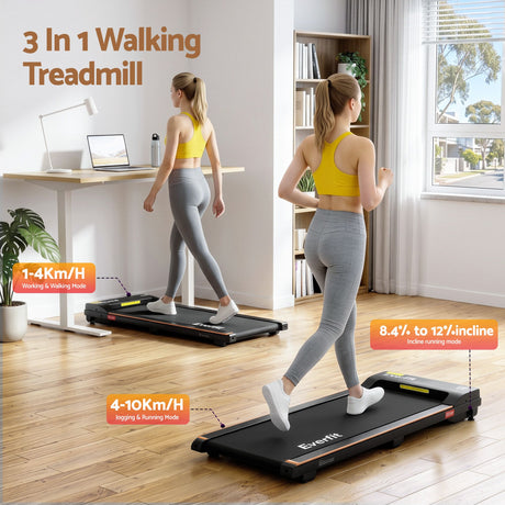 Artiss 100cm Standing Desk Treadmill Motorised Home Office White, image 8