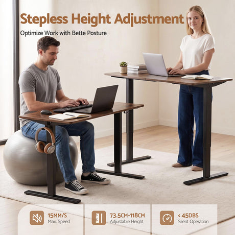 Artiss 140cm Standing Desk Treadmill Motorised Rustic Brown, image 7
