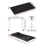 Artiss 120cm Automatic Standing Desk with 400mm Electric Walking Pad Treadmill - Front View