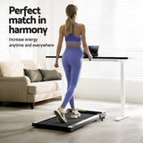 Artiss 120cm Automatic Standing Desk with 400mm Electric Walking Pad Treadmill - Top-Down View