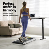 Artiss 140cm Automatic Standing Desk with 360mm Electric Walking Pad Treadmill - Top-Down View