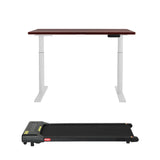 Artiss 120cm Automatic Standing Desk with 400mm Electric Walking Pad Treadmill - Side View