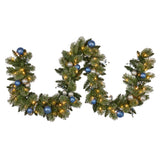 Christabelle 274cm Blue Collection Multicolour Pre-Lit Christmas Garland - Front View