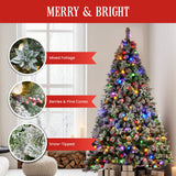 Christabelle Snowy Crown Pine 2.3m Multicolour Pre-Lit Christmas Tree with 1453 Tips - Extra Image