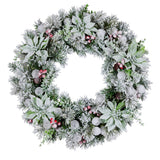 Christabelle 61cm Snowy Crown Pine Pre-Lit Multicolour Christmas Wreath