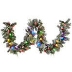 Christabelle 274cm Snowy Crown Pine Pre-Lit Multicolour Christmas Garland
