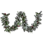 Christabelle 274cm Snowy Crown Pine Pre-Lit Multicolour Christmas Garland