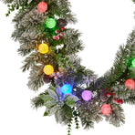 Christabelle 274cm Snowy Crown Pine Pre-Lit Multicolour Christmas Garland