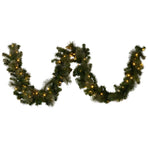 Christabelle 274cm Battery-Operated Christmas Garland Glittery Gold Pine