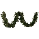 Christabelle 274cm Battery-Operated Christmas Garland Glittery Gold Pine - Rear View