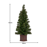 Christabelle 4ft Christmas Tree Glittery Gold Pine Foliage LED Multi Lights Xmas Decor