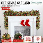 Christabelle 274cm Battery-Operated Christmas Garland Jingle Bells Collection