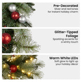 Christabelle 61cm Battery-Operated Christmas Wreath Jingle Bells Collection - 45-Degree Angle