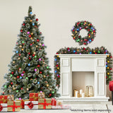 Christabelle Snowy Bristle 2.3m Multicolour Pre-Lit Christmas Tree with 1587 Tips - Extra Image