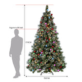 Christabelle Snowy Bristle 2.7m Multicolour Pre-Lit Christmas Tree with 2870 Tips