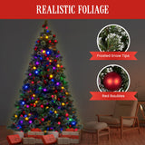 Christabelle Snowy Bristle 2.7m Multicolour Pre-Lit Christmas Tree with 2870 Tips