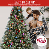 Christabelle Snowy Bristle 2.7m Multicolour Pre-Lit Christmas Tree with 2870 Tips