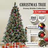 Christabelle Snowy Bristle 3.6m Multicolour Pre-Lit Christmas Tree with 5532 Tips