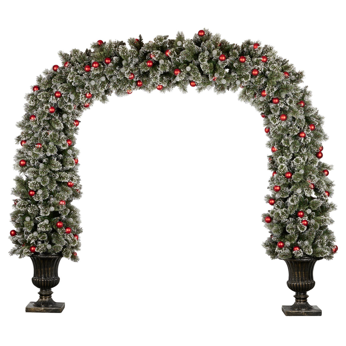 Christabelle Snowy Bristle 2.4m Christmas Archway with Snowball Lights