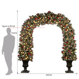 Christabelle Snowy Bristle 2.4m Christmas Archway with Snowball Lights