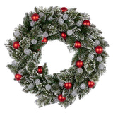 Christabelle 76cm Snowy Bristle Pre-Lit Multicolour Christmas Wreath