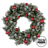 Christabelle 76cm Snowy Bristle Pre-Lit Multicolour Christmas Wreath
