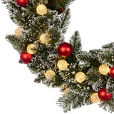Christabelle 76cm Snowy Bristle Pre-Lit Multicolour Christmas Wreath