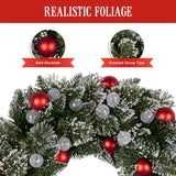 Christabelle 76cm Snowy Bristle Pre-Lit Multicolour Christmas Wreath - Extra Image