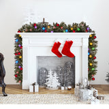 274cm Snowy Bristle Prelit Multicolour Christmas Garland - Extra Image