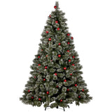 Christabelle Snowy Bristle 1.8m Multicolour Pre-Lit Christmas Tree with 948 Tips