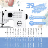 Devanti 39 Stitches Mini Sewing Machine Portable Sewing Machine Kit - Top-Down View